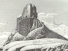 Podoba hradu z roku 1844 na rytin F. A. Hebera. Z obrázku je patrné, e v 19....