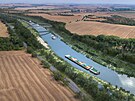 Vizualizace vodnho koridoru Dunaj-Odra-Labe