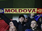 Moldavský fanouek na utkání evropské kvalifikace s eskem.