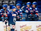 Kapitán kladenských hokejist Tomá Plekanec se raduje z gólu.