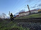 Na praském Smíchov se stetl vlak s lovkem. (27. bezna 2023)