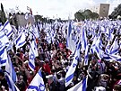 Desetitisíce Izraelc protestují proti Netanjahuov justiní reform