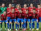 Zahajovací jedenáctka českých fotbalistů pro kvalifikační start s Polskem.