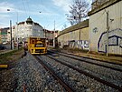 <p>Na obnovované tratě Palmovka-Ohrada byl spatřen nákladní tramvajový vůz Dopravního podniku Most a Litvínov.</p>