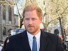 Princ Harry pi píchodu k soudu (Londýn, 27. bezna 2023)