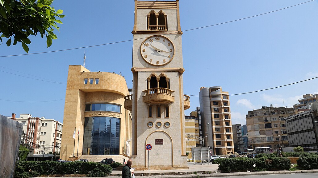 Hodiny na věži v Bejrútu  (26. března 2023)