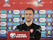 Tomá Souek na tiskové konferenci v Kiinv