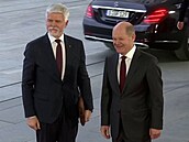 Prezident Petr Pavel jednal s německým kancléřem Olafem Scholzem