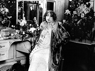 Francouzská herečka Sarah Bernhardt na snímku z února roku 1921