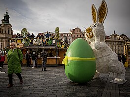 Velikononí trhy v Praze na Staromstském námstí. (25. bezna 2023)