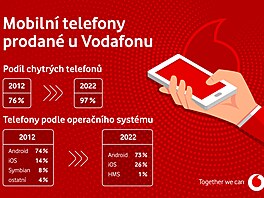 Statistika prodej mobilních telefon u Vodafonu