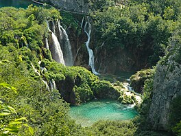 Vodopády Plitvice v Chorvatsku 