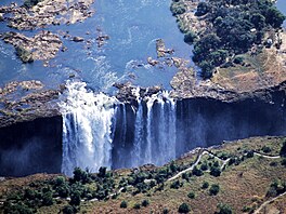 Viktroriiny vodopády v jiní Africe
