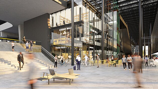 Vizualizace rekonstrukce termin�lu n�dra�� Praha-Sm�chov