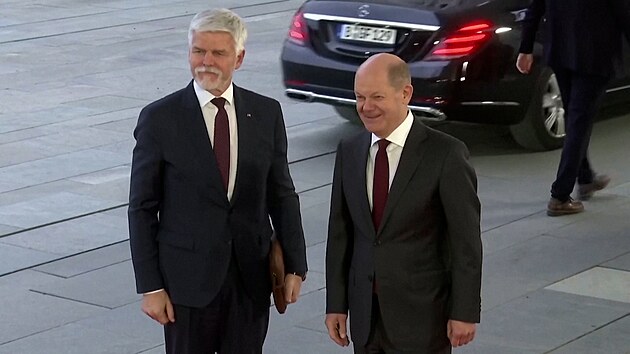 Prezident Petr Pavel jednal s německým kancléřem Olafem Scholzem.