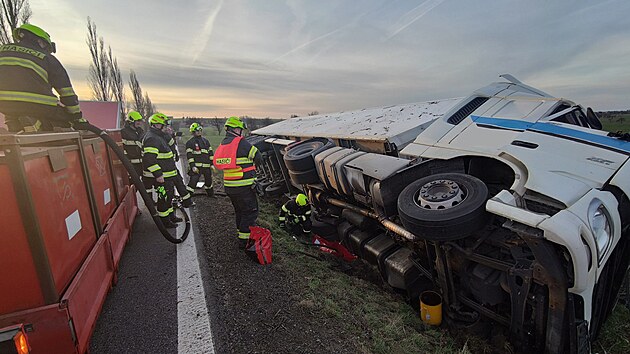 Nehoda kamionu u Stračova (18. března 2023)
