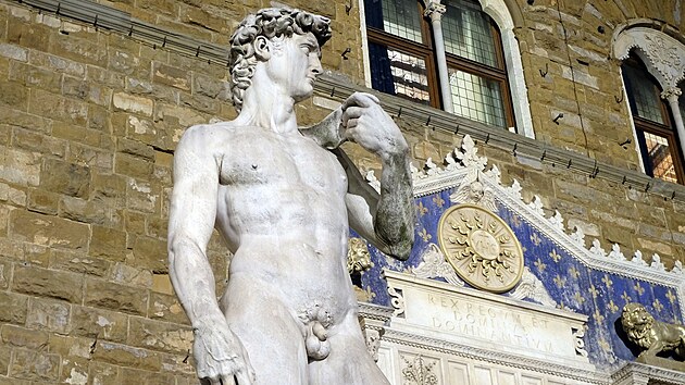 Socha Davida od Michelangela ve Florencii
