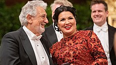 Ruská operní diva Anna Ntrebko  a Placido Domingo (19. ledna 2023)