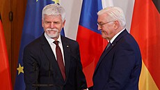 Německý prezident Frank-Walter Steinmeier a nově zvolený český prezident Petr...