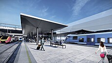 Vizualizace rekonstrukce nádražní stanice Praha-Smíchov
