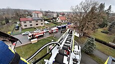 Požár zasáhl podkroví Městského úřadu v Borohrádku. (27. března 2023)
