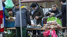 První  farmáské trhy v letoním roce na námstí Republiky v Plzni (25. 3. 2023)