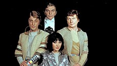 Jií Datel Novotný, Josef Bláha, Dagmar Patrasová a Josef Dvoák v seriálu...