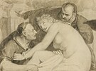 Námtu o Zuzan a dvou starcích vnoval obraz i Antonio Viviani, rok 1822.