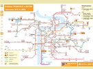 Schéma tramvaje a metro - denní provoz od 1. dubna 2023