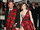 Designér Alexander McQueen a hereka Sarah Jessica Parkerová na Met Gala v roce...