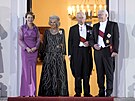 Nmecká první dáma Elke Buedenbenderová, britská královna cho Camilla, britský...