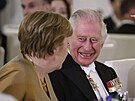 Bývalá nmecká kancléka Angela Merkelová a britský král Karel III. (Berlín,...