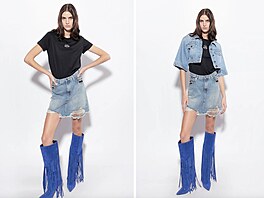 Denim rozhodn� není nuda! Zá�ným p�íkladem jsou prod�ravené modely. 6650 K�