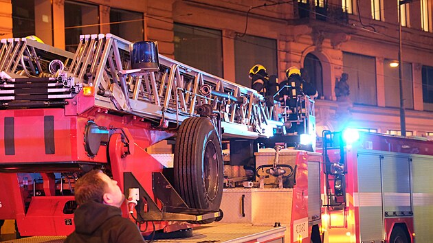 Zásah hasičů na Václavském náměstí (31. března 2023)