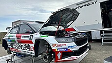 Jan Kopecký s novou rallyovou �kodou Fabia RS Rally2 v barvách AGROTEC �koda...