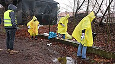 Lidé bez p�íst�e�í mají v �eském T�ín� mo�nost si p�ivyd�lat úklidem ulic...