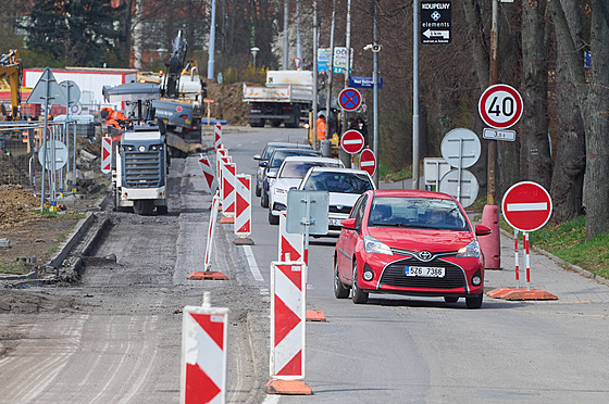 Dopravní omezení znamenají pro idie ve Zlín znané komplikace. (duben 2023)