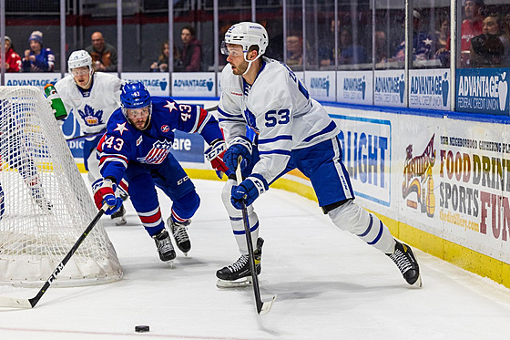 Útoník Radim Zohorna v dresu Toronta Marlies.