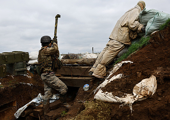 Ukrajintí vojáci v Doncké oblasti (4. dubna 2023)