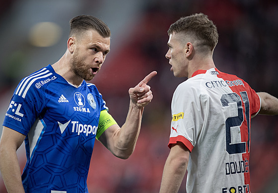 Olomoucký kapitán Radim Breite vynadal Slávistovi Davidu Doudrovi.