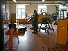 Rozestavný letoun v expozici Jizerskohorského technického muzea