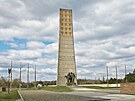 ervené trojúhelníky na památníku z éry NDR pipomínají oznaení politických...