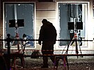 Rutí vyetovatelé na míst výbuchu v kavárn v Petrohrad (2. dubna 2023)