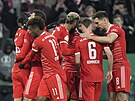 Fotbalisté Bayernu Mnichov slaví gól.