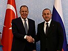 Ruský éf diplomacie Sergej Lavrov se pi návtv Ankary setkal se svým...