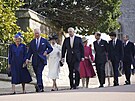 Britská královská rodina cestou na velikononí bohoslubu (Windsor, 9. dubna...