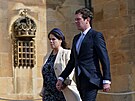 Princezna Eugenie a Jack Brooksbank cestou na velikononí bohoslubu (Windsor,...