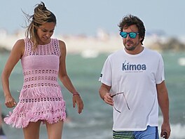 Fernando Alonso a Andrea Schlagerová (Miami, 2022)