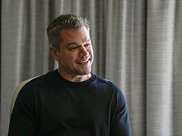Matt Damon bhem rozhovoru v rámci propagace snímku Air: Zrození legendy (27....