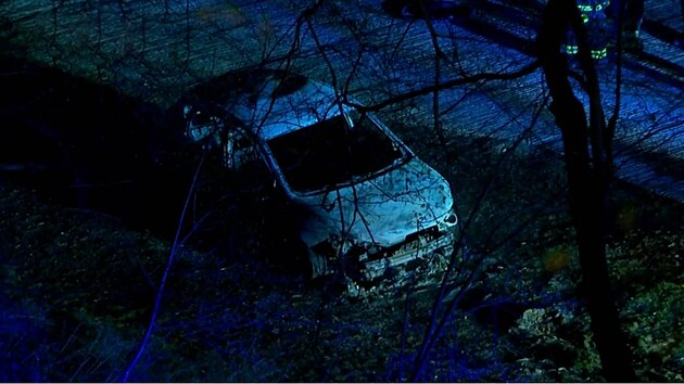 Por auta u slapsk pehrady skonil tragicky. (6. dubna 2023)